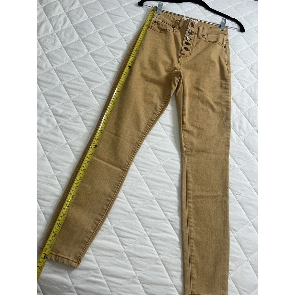 Altar'd State‎ Mustard High Rise Skinny Jeans 25 Button Fly Indie Boho Festival